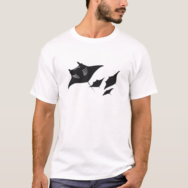 T-shirts taucher mantarochen manta ray scuba diving (Frente)