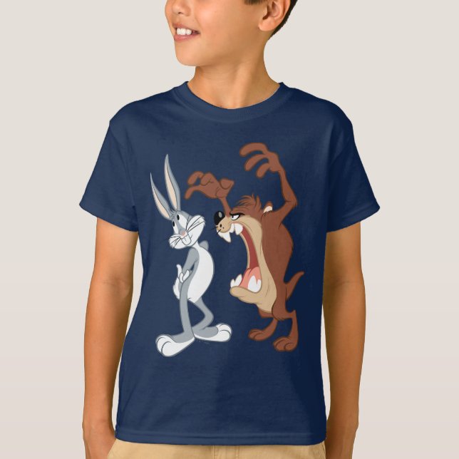 T-shirts TAZ™ e INSETOS BUNNY™ nem sequer pisca - cor (Frente)