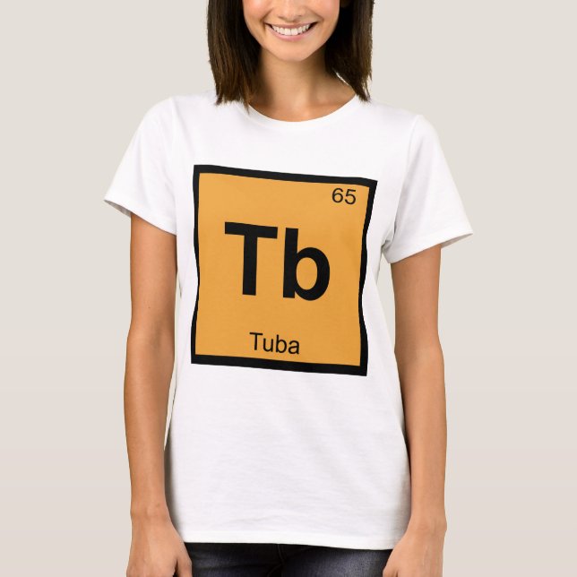 T-shirts Tb - Símbolo De Mesa Periódica De Química De Músic (Frente)