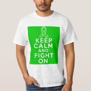 T-shirts TBI mantêm a calma e lutam-na sobre