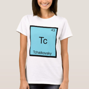 T-shirts Tc - Tchaikovsky Química Divertida Símbolo do Elem