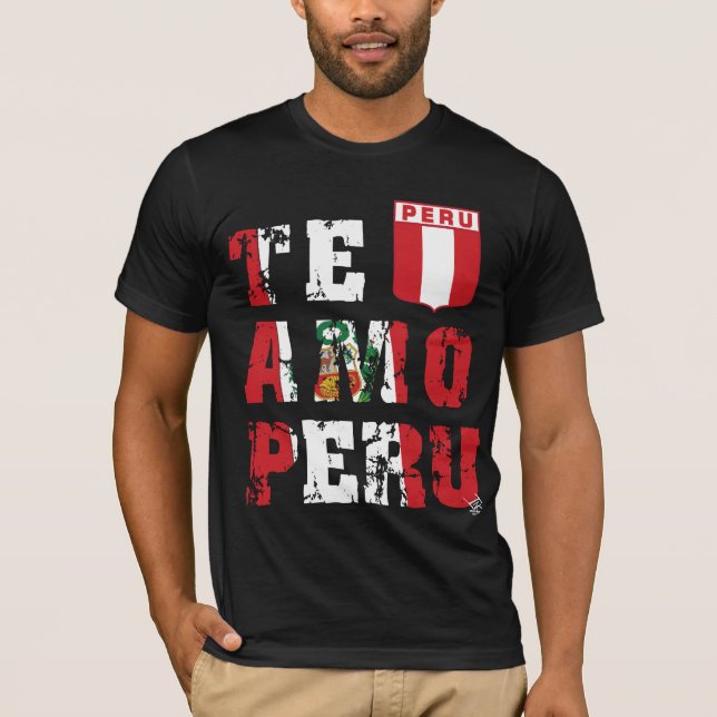 T-shirts Te Amo Peru - etiqueta InKa1821 (Frente)