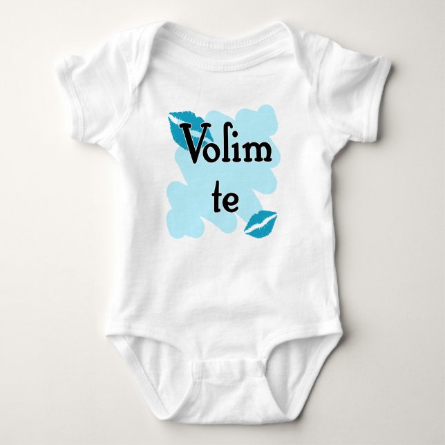 T-shirts Te de Volim - sérvio - eu te amo (Frente)