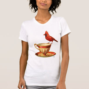 T-shirts Teacup E Cardeal Vermelho