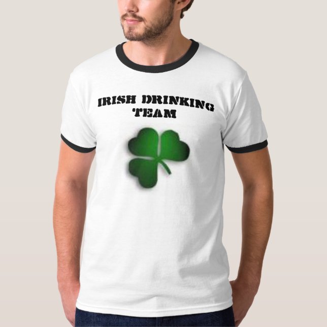 T-shirts Team2 bebendo irlandês (Frente)