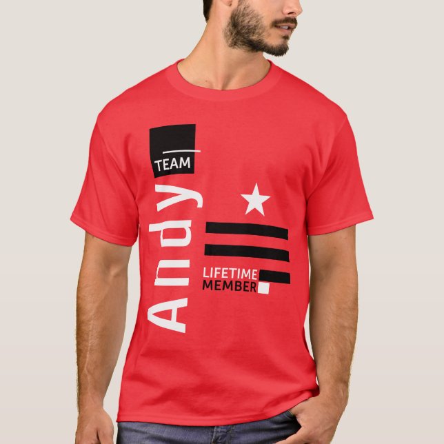 T-shirts Team Andy (Frente)