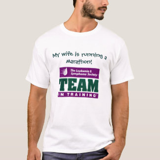 T-shirts Team no treinamento, minha esposa está funcionando