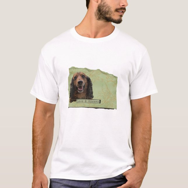 T-shirts Teckle/Dachshund nos verdes (Frente)