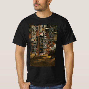 T-shirts Técnico de Rádio Empresarial Vintage Consertando E