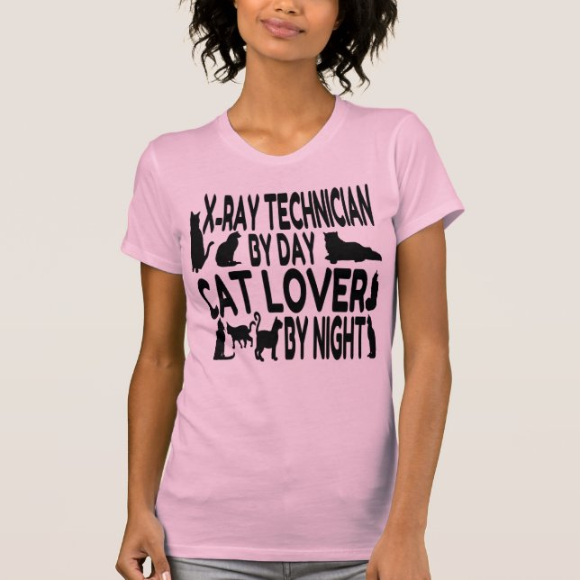 T-shirts Técnico de Raios X do Cat Lover (Frente)