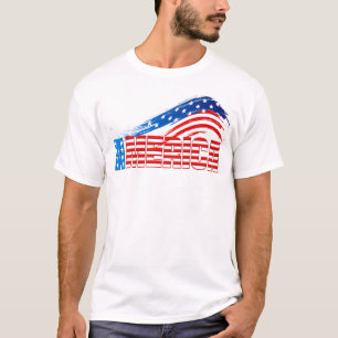 T-shirts Tee básico masculino - Estrelas da AMÉRICA Strip