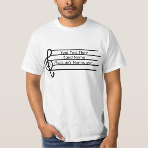 T-shirts Tee de um músico de clichês de tremor personalizáv