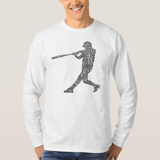 T-shirts Tee do Jogador de Softball com Típico (Frente)