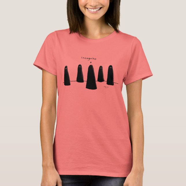 T-shirts Tee feminino 'Incognito' (Frente)