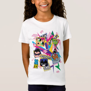 T-shirts Teen Titans Go!   Colagem em grupo dos anos 90