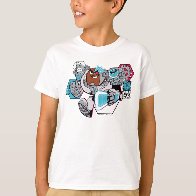 T-shirts Teen Titans Go! | Gráfico Arsenal de Cyborg (Frente)