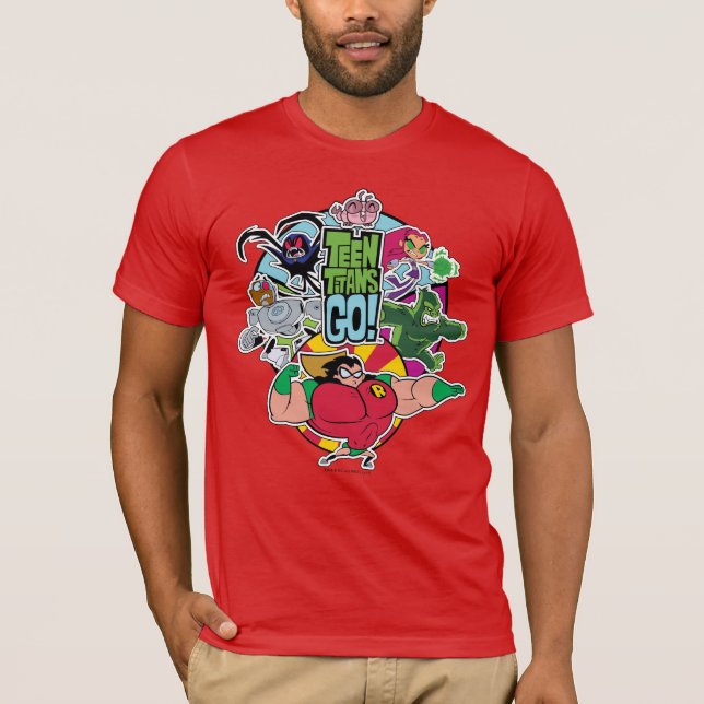 T-shirts Teen Titans Go! | Gráfico do grupo de equipes (Frente)