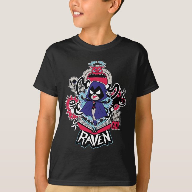 T-shirts Teen Titans Go! | Raven Demonic Powers Graphic (Frente)