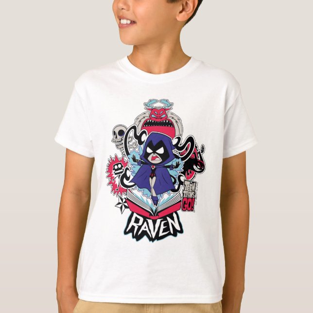 T-shirts Teen Titans Go! | Raven Demonic Powers Graphic (Frente)