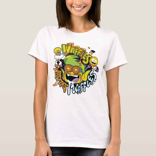 T-shirts Teen Titans Go! | Waffles de Beast Boy (Frente)