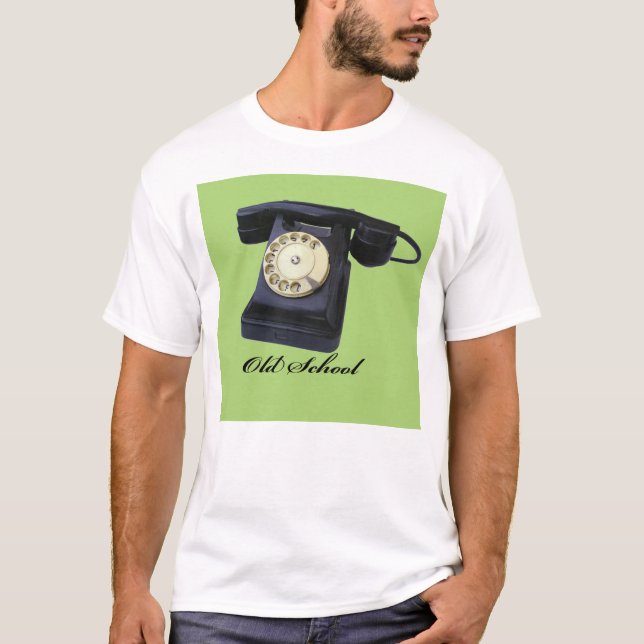 T-shirts Telefone da velha escola (Frente)
