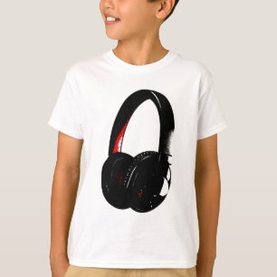 T-shirts Telefone de Cabeça de Pop de Fone de Ouvido