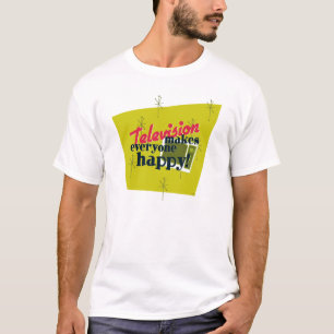 T-shirts Televisão Torna Todo Mundo Feliz! Colheita Dourad
