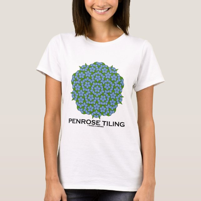 T-shirts Telha de Penrose (simetria quíntupla) (Frente)