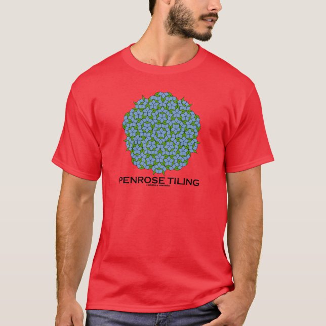 T-shirts Telha de Penrose (simetria quíntupla) (Frente)