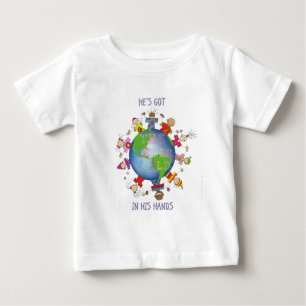T-shirts Tem o mundo inteiro em suas mãos