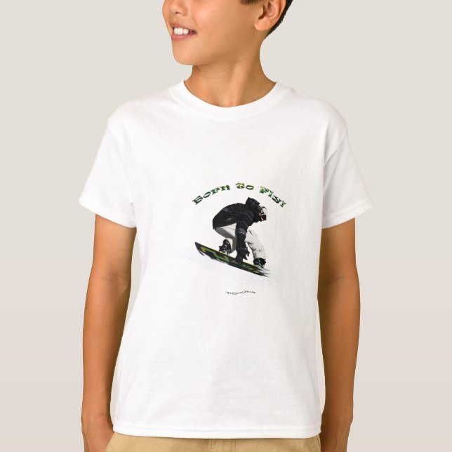 T-shirts Tema Esportivo de Inverno da legal Snow Boarder (Frente)