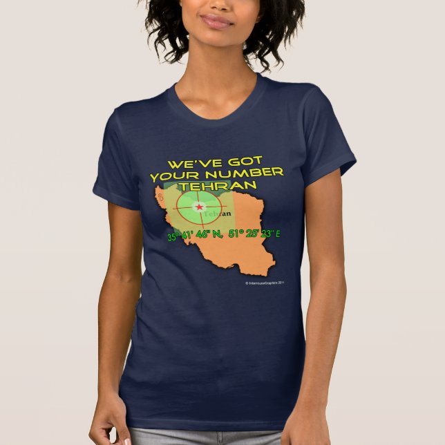 T-shirts Temos seu número Teerã (Frente)