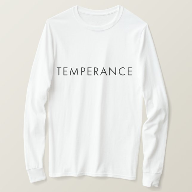 T-shirts temperança (Frente do Design)