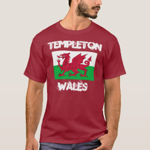 T-shirts Templeton, País de Gales com bandeira galesa