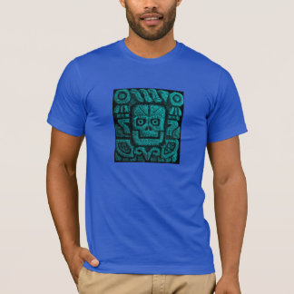 T-shirts Templo asteca dos homens que cinzela o design da