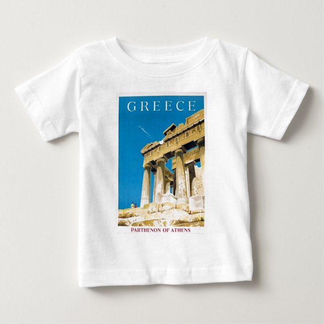 T-shirts Templo de Partenon da Grécia de Atenas viagens vin (Frente)