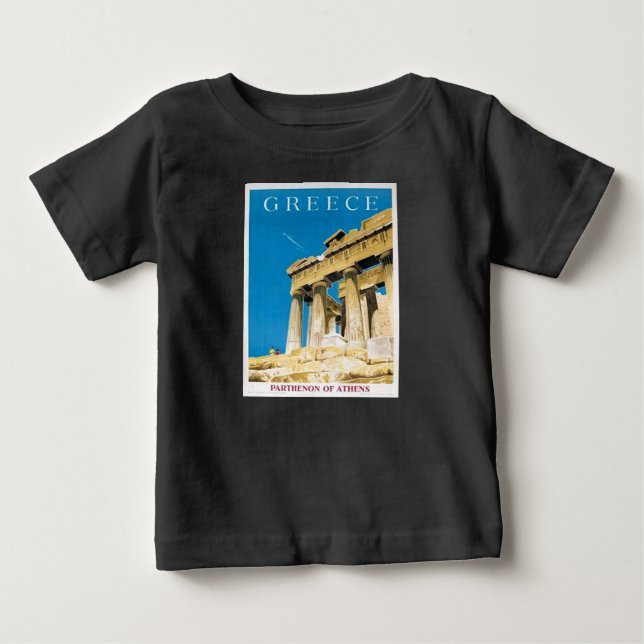 T-shirts Templo de Partenon da Grécia de Atenas viagens vin (Frente)