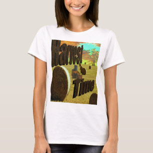 T-shirts Tempo De Colheita Com Logotipo,