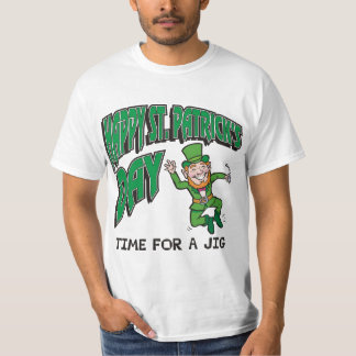 T-shirts Tempo do dia de St Patrick feliz para um gabarito