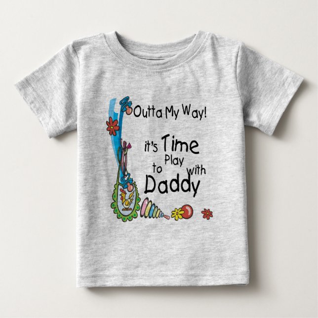 T-shirts Tempo para jogar com o Pai (Frente)