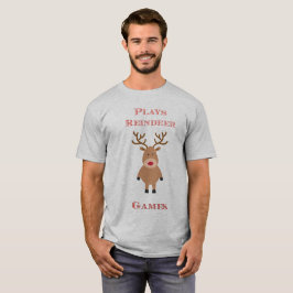 T-shirts Tempos de Natal para Jogos de Reindeer