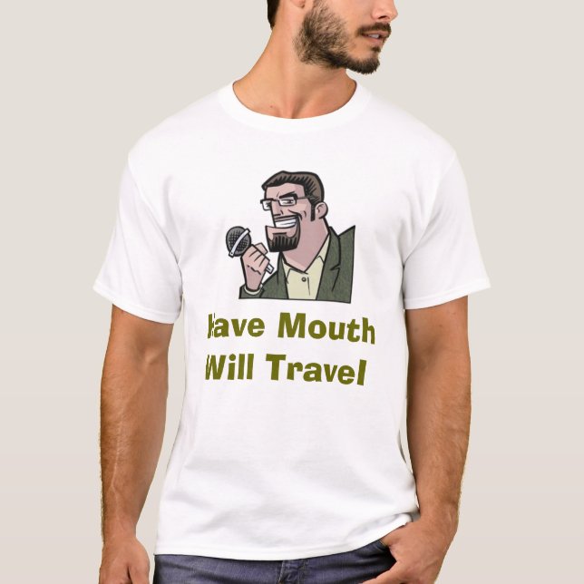 T-shirts Tenha a boca viajará (Frente)