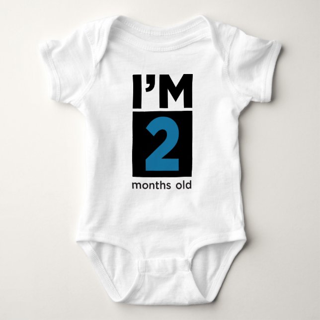 T-shirts Tenho 2 meses de azul (Frente)