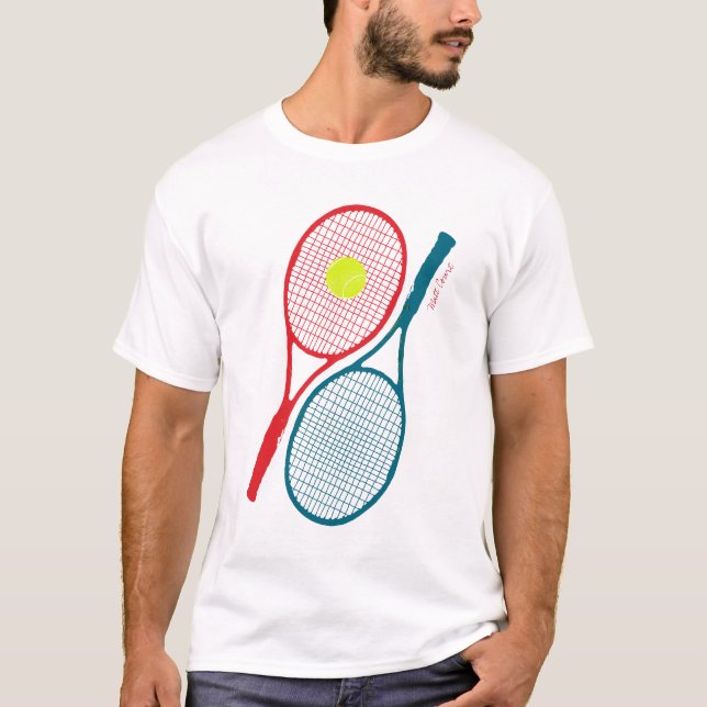 T-shirts tênis aberto personalizado / tennista (Frente)
