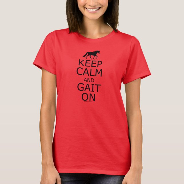 T-shirts Tennessee Walker mantém a calma (Frente)