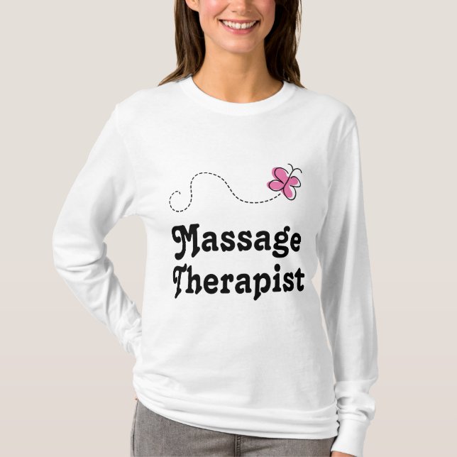 T-shirts Terapeuta bonito da massagem (Frente)