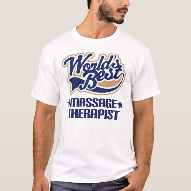 T-shirts Terapeuta da massagem dos mundos o melhor (Frente)