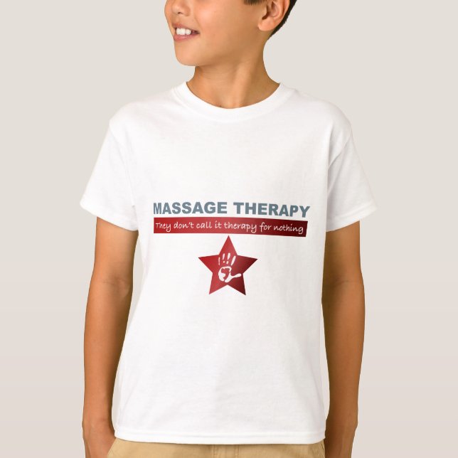 T-shirts Terapia de Massagem em Vermelho Ruby (Frente)