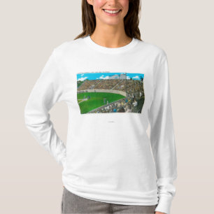 T-shirts Terceira linha baixa vista de basebol municipal