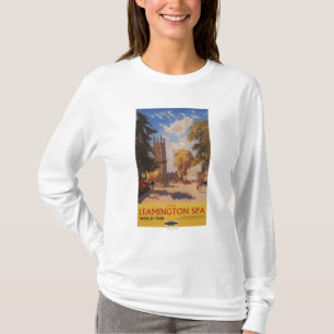 T-shirts Termas reais, poster britânico das estradas de